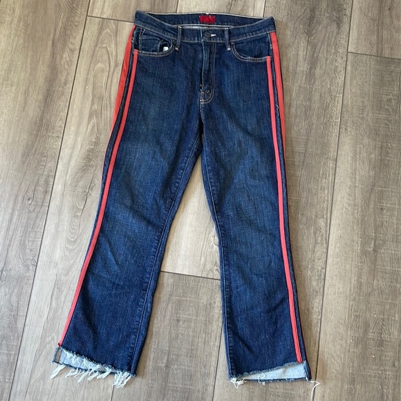 EUC MOTHER jeans insider crop step gray speed racer size 28 - Picture 2 of 9